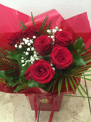 6 Red Roses