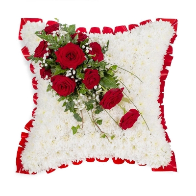 Red and White Cushion