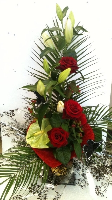 Rose And Lily Arrangement