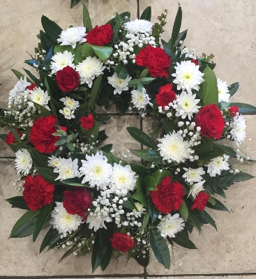 Red And White Wreath