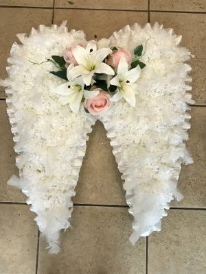 Silk Flower Angel Wings