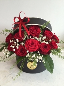 Red Rose Hat Box