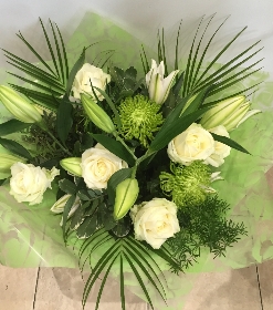 White lily and rose bouquet