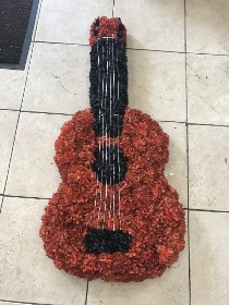 Guitar Silk flowers